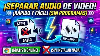 Como CONVERTIR un VIDEO MP4 A  AUDIO MP3 en 1MINUTO