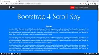 Bootstrap 4 Scrollspy Bangla tutorial , Md Sohan Ali, work24sohan