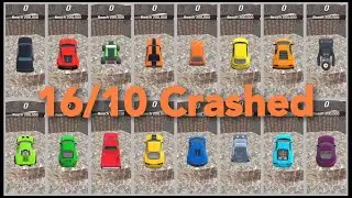 Car Crash. Cars in free fall from the tower. Which ones didn't break?