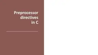 Preprocessor directives in C: Introduction and overview