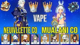 Neuvillette C0 Prototype Amber R5 & Mualani C0 Yaxche R5 Spiral AByss FLoor 12 Genshin Impact