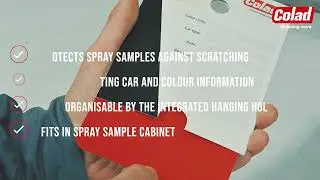 A Spray Sample Sleeve for easy storage and recognition of spray samples