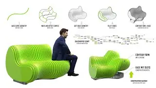 Parametric Script Bench Form Array Design Using Grasshopper for Rhino 3D #grasshopper #parametric