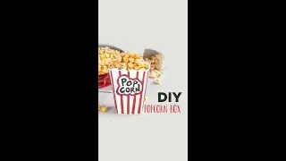 DIY paper popcorn box l popcorn holder l useful paper crafts l easy popcorn holder l 1min video l