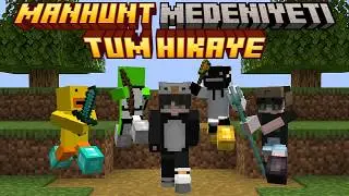 Minecraft ama MANHUNT MEDENİYETİNDE Hayatta Kalmaya Çalışıyorum... (TÜM HİKAYE)