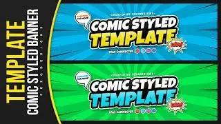Comic Styled Banner Template | YouTube & Twitter | FezoDesigns