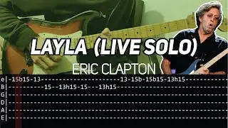 Eric Clapton - Layla solo Live at MSG (Guitar lesson with TAB)