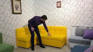 Угловой диван на кухню со спальным местом и ящиком Токио