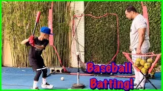 Mason Learns batting drills with former MLB Player || Learning kids sports!