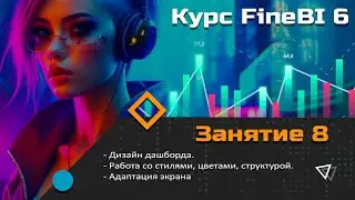 Курс FineBI 6 (занятие 8) Дизайн дашборда. Работа со стилями, цветами, структурой. Адаптация экрана