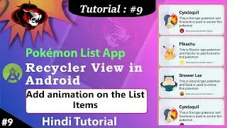 Recycler View with Tab Layout | Multi Pokemon Recycler List App | Add Animations Part 9