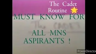 MUST KNOW FOR MNS ASPIRANTS ! | THE CADET ROUTINE  #militarynursingservice