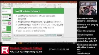 Notifications - Android Lesson 8.1 - AWD 1112 Spring 2020
