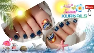 COMO HACER PEDICURE DISEÑO SUMMER 🏝️