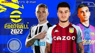 Efootball PES 2022 PPSSPP Android New Update Final Transfer & Real Faces Best Graphics