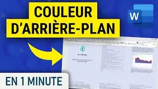 Changer la couleur de l'arrière plan sur Word