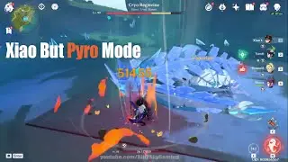 Xiao but Pyro Elemental | Genshin Impact Showcase Damage