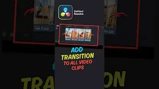 HOW TO ADD A CUSTOM TRANSITION TO ALL VIDEO CLIPS AT ONCE IN DAVINCI RESOLVE