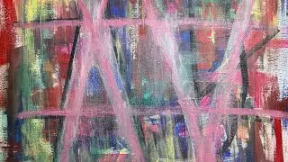 The Inside of Outside - full abstract acrylic painting demo
