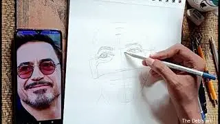 How to draw Potrait With Loomis method, Robert Downey Jr Drawing, LOOMIS METHOD MASTERSY ( Ep-11)