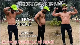 6 PACK ABS WORKOUT AT HOME || 9 EXERCISES ABS ||#ABS