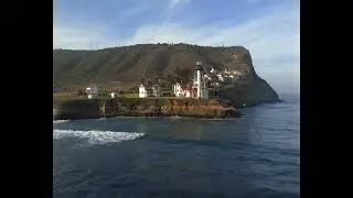 ФУТАЖ. Полёт дрона к маяку (Drone flight to the lighthouse)