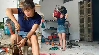 How Genius Repair Girl Restored a Rusted and Badly Damaged Air Compressor