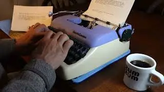 1958 Smith-Corona Silent-Super typewriter at work