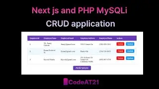 Next js and PHP MySQLi CRUD application
