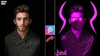 Neon Glowing Vector Art In PicsArt | Neon Cartoon Photo Editing Tutorial | Vector Art In PicsArt