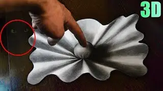 Как нарисовать 3D Рисунок Для начинающих  Иллюзия на бумаге карандашом