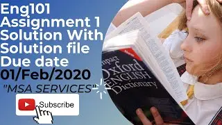 ENG101 Assignment 1 solution 2021 with file || eng101 assignment 1 solution fall 2020 || ENG101