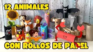 12 Animales hechos con rollos de papel higiénico 🐣
