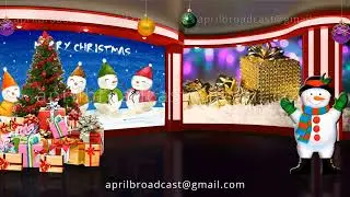 Happy Holidays TV Studio Set 25-Virtual Green Screen Background Loop