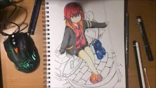 Speed drawing (Vẽ anime) Satanichia from Gabriel drop out