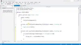 Windows Form Application: Menu and Hands-On Notepad Application using Windows Form