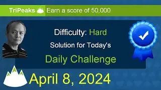 Microsoft Solitaire Collection: TriPeaks - Hard - April 8, 2024