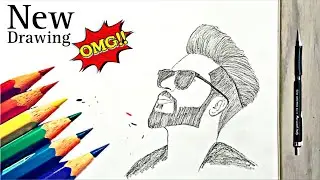 Sketch of a Boy with Glasses Pencil Sketch 😎 | A Cute Face - Drawing Tutorial | Boy Face Sketch