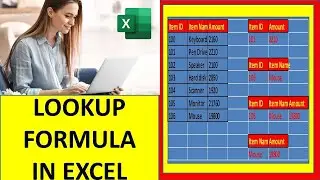 Lookup Formula in excel with example | 