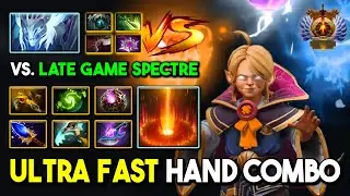 ULTRA FAST HAND COMBO MID Invoker With Max Slotted Item Build Vs. Late Game Raid Boss Spectre DotA 2