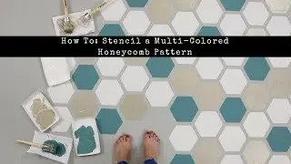 How To Stencil A Multi-Colored Honeycomb Design On A Concrete Floor