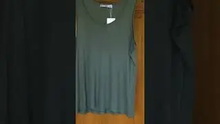 Mango Haul Snippet | green tank top with leggings #haul #outfitidea #tryon #fashionblogger #style