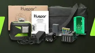 Huepar 603CG CROSS LINE LASER LEVEL 3D PROFESSIONAL GREEN BEAM CROSS LINE LASER WITH SELF LEVELING