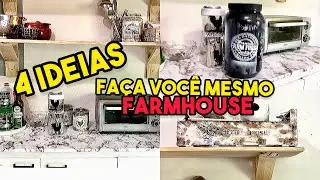 FAÇA VOCÊ MESMO: 4 IDEIAS 💡 no estilo farmhouse DIY