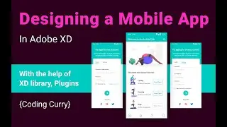 Mobile app design in adobe XD