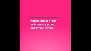 #NisteJedini | Rezultati ISTRAŽIVANJA O MEDIJSKOJ PISMENOSTI građana SRBIJE | INFORMACIJE SA MREŽA
