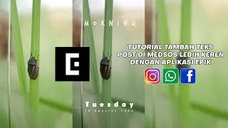 TUTORIAL TAMBAH TEKS POST DI MEDSOS LEBIH KEREN DENGAN APLIKASI EPIK