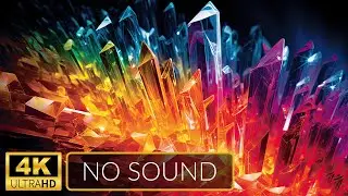 4K | ART Slideshow for TV | Abstract Crystals | 1 Hour | No Sound