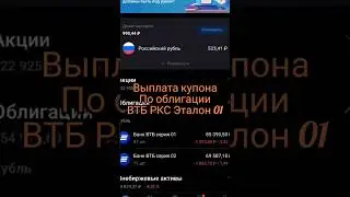 02.10. 23. Выплата купона по облигации ВТБ РКС Эталон 01