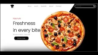 Create a Food Website design | HTML & CSS | Tutorial to create a pizza hut website using html